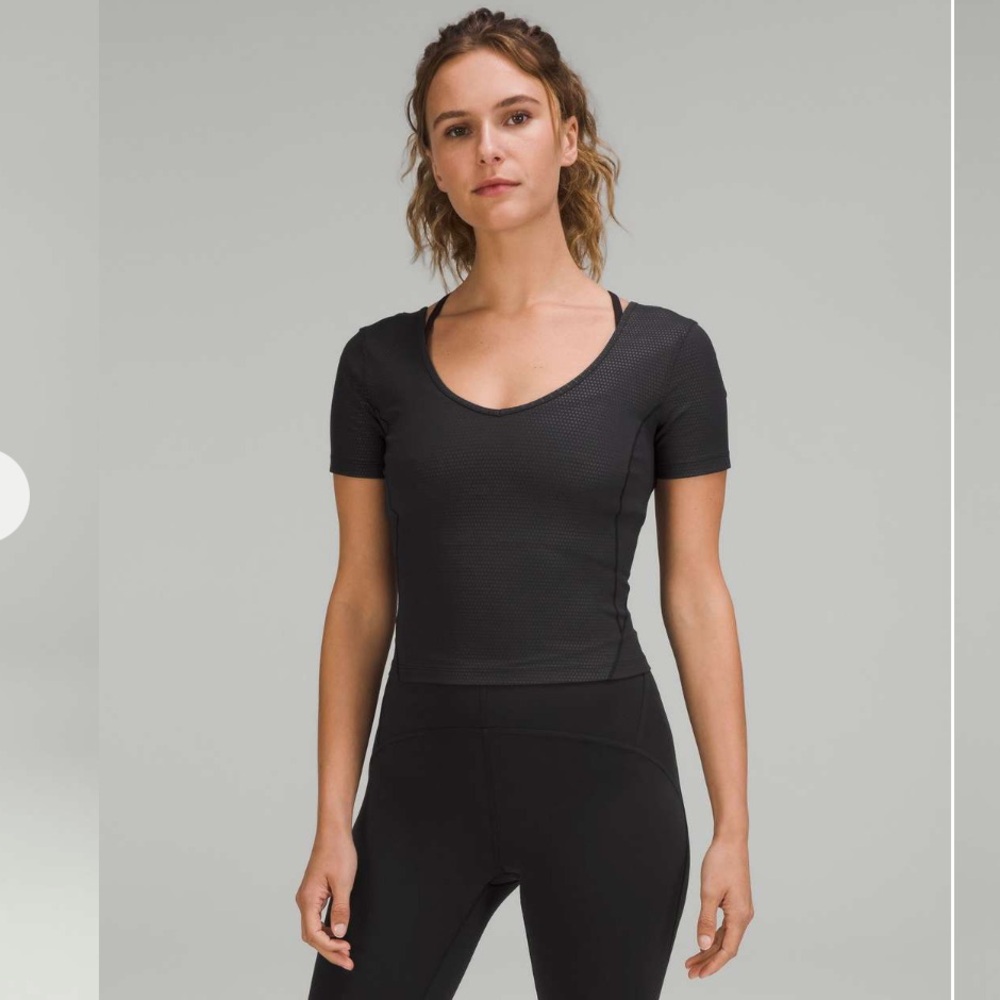 Lululemon Align T-Shirt in the Polka Squat Emboss Black pattern 4